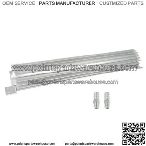 18" Dual Pass Aluminum Finned Transmission Oil Cooler w/ 1/4" NPT fittings