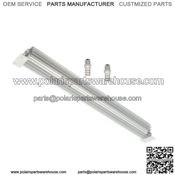 24" Dual Pass Aluminum Finned Transmission Oil Cooler w/ 1/4" NPT fittings