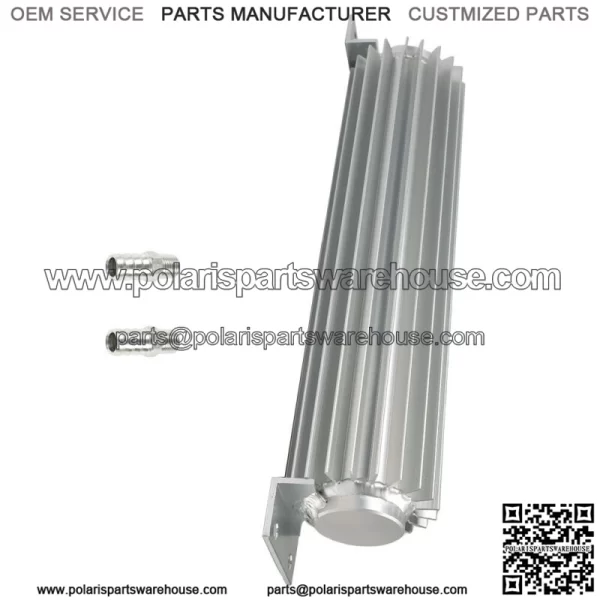 12" Dual Pass Aluminum Finned Transmission Oil Cooler w/ 1/4" NPT fittings