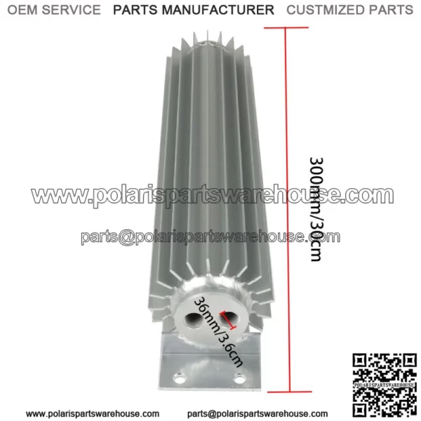 12" Dual Pass Aluminum Finned Transmission Oil Cooler w/ 1/4" NPT fittings - Image 3
