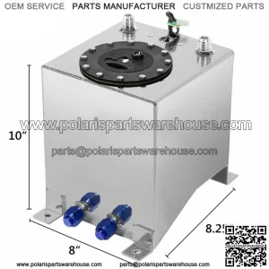 2.5 Gallon / 10L Fuel Cell Tank Aluminum Racing Drift W/ Level Sender