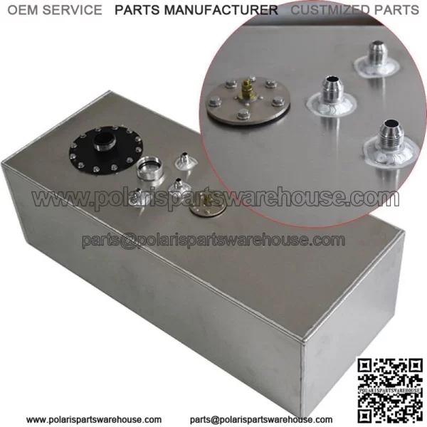 15 GALLON/57L ALUMINUM RACING/DRIFT FUEL CELL GAS TANK+CAP+LEVEL SENDER - Image 2