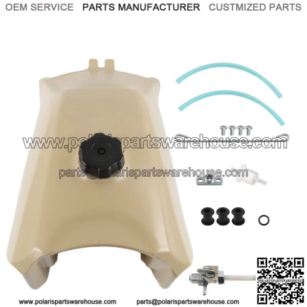 Beige Fuel Tank w/ Cap + Fuel Petcock For Honda FourTrax 300 TRX300FW 4x4 93-00 - Image 2