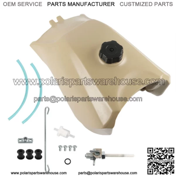 Beige Fuel Tank w/ Cap + Fuel Petcock For Honda FourTrax 300 TRX300FW 4x4 93-00 - Image 3