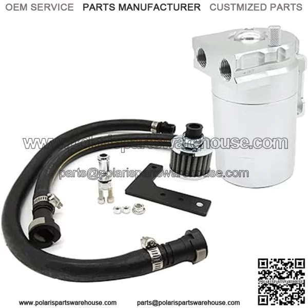 05032 Engine Oil Breather Pot with Air Filter # Silver