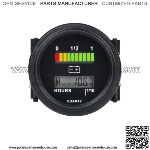 12/24V 36V 48/72V Battery Indicator Hour Meter Gauge For Golf Cart Marine SUV