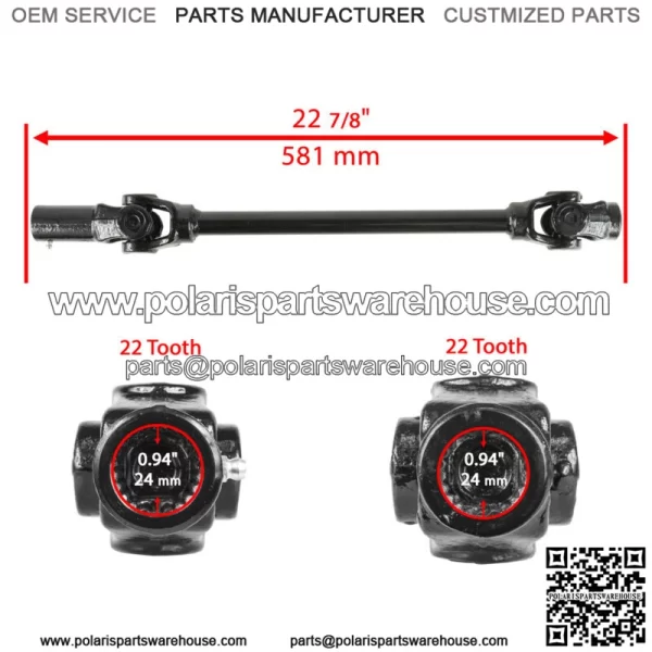 Complete Front Propeller Prop Drive Shaft For Polaris Sportsman 800 EFI 2007-10 For: Polaris Sportsman 800 - Image 2