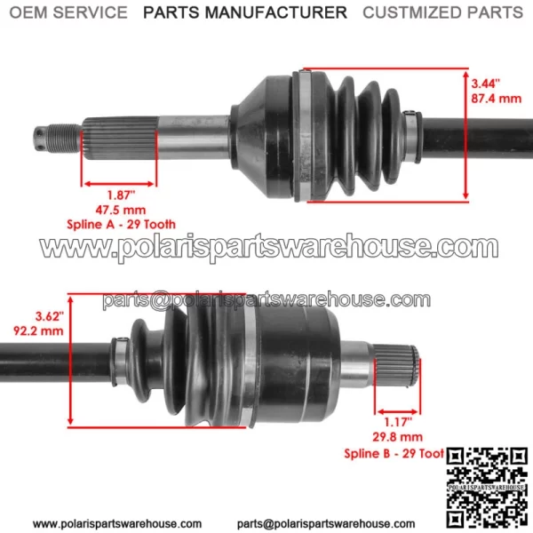 CV Axles For Kawasaki Teryx KRF800 2017-2023 Front And Rear For: More than one vehicle - Image 3