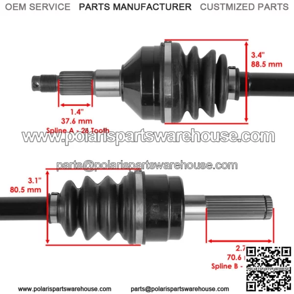 CV Axles For Kawasaki Teryx KRF800 2017-2023 Front And Rear For: More than one vehicle - Image 5