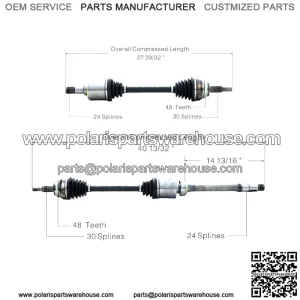 For Toyota Sienna FWD 2004-2009 Pair of Front CV Axle Shaft Assies Set (For: Toyota)