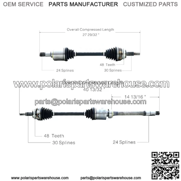 For Toyota Sienna FWD 2004-2009 Pair of Front CV Axle Shaft Assies Set (For: Toyota)