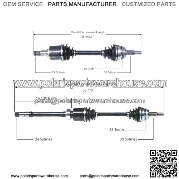 For Toyota Camry Highlander Lexus RX350 Pair of Front CV Axle Shafts Set (For: Toyota)