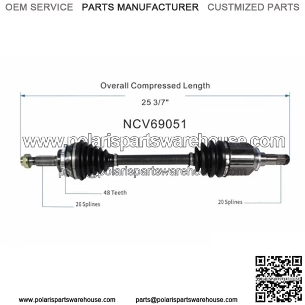 Front Pair CV Axle Joint Shaft for 2009-2018 Toyota Corolla S LE XLE Sedan 1.8L (For: Toyota) - Image 2