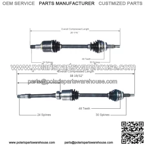 For Toyota Avalon FWD 2005-2007 3.5L V6 Pair of Front CV Axle Shaft Set (For: Toyota)