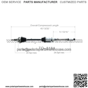 For Toyota Sienna 04-10 FWD Front Passenger Right CV Axle Shaft TO-8184 (For: Toyota)