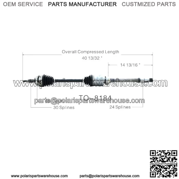 For Toyota Sienna 04-10 FWD Front Passenger Right CV Axle Shaft TO-8184 (For: Toyota)