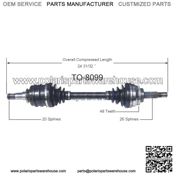 Front Driver Left CV Axle Shaft TO-8099 For Toyota Celica GT GTS FWD (For: Toyota)