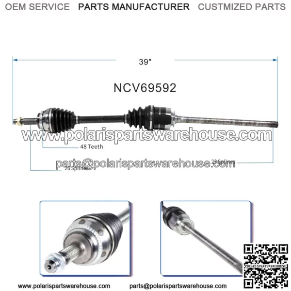 Front Left & Right CV Axle Assembly for 2001-2005 RAV4 AWD NCV69591 NCV69592 (For: Toyota) - Image 3