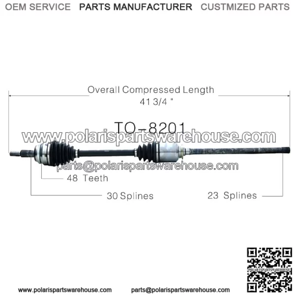 Front Passenger Right CV Axle Shaft TO-8201 (For: Toyota)