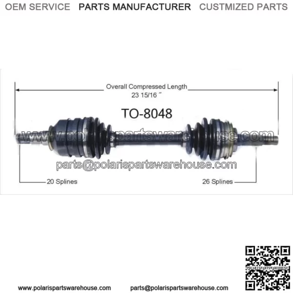 Front Right Passenger CV Axle Joint Shaft For 1986 1987 1988 1989 Toyota Celica (For: Toyota)