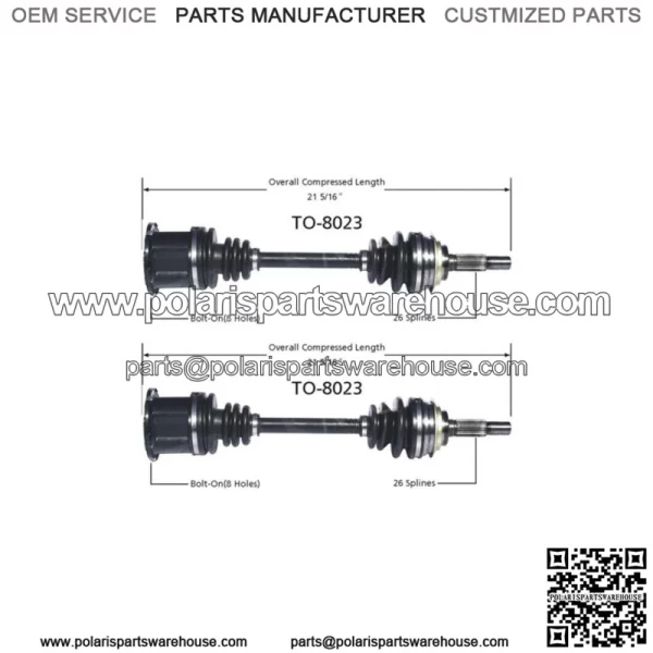 CV Axle Shaft CV Joint Assembly Front 2X For Toyota Camry FWD 1983 1984 (For: Toyota) - Image 2