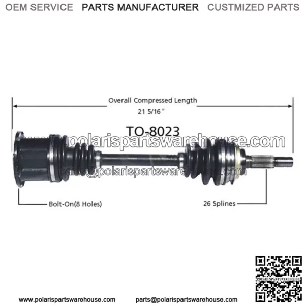 CV Axle Shaft CV Joint Assembly Front 2X For Toyota Camry FWD 1983 1984 (For: Toyota) - Image 4