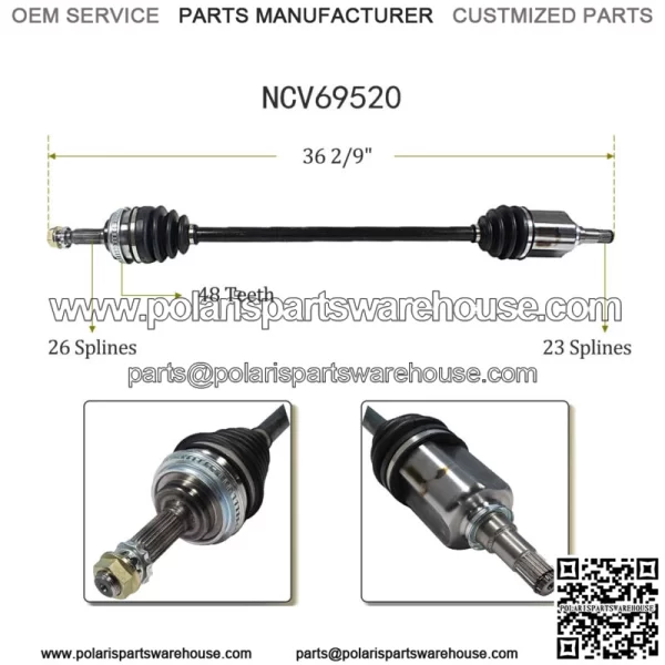 Front Right CV Axle Joint Shaft Assembly for Toyota Corolla Prizm 1993-2002 FWD (For: Toyota) - Image 2