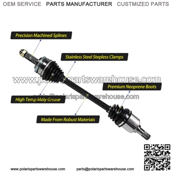 Front Right CV Axle Joint Shaft Assembly for Toyota Corolla Prizm 1993-2002 FWD (For: Toyota) - Image 3