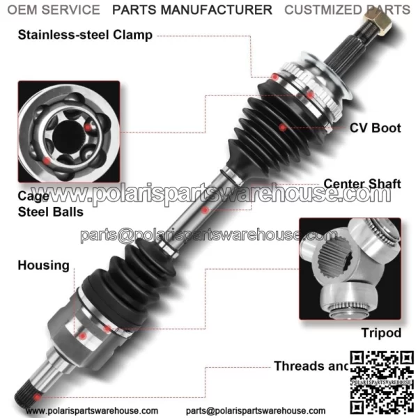 Front Left & Right CV Axle Shaft Assembly for Toyota Prius C 2012-2019 1.5L (For: Toyota) - Image 3