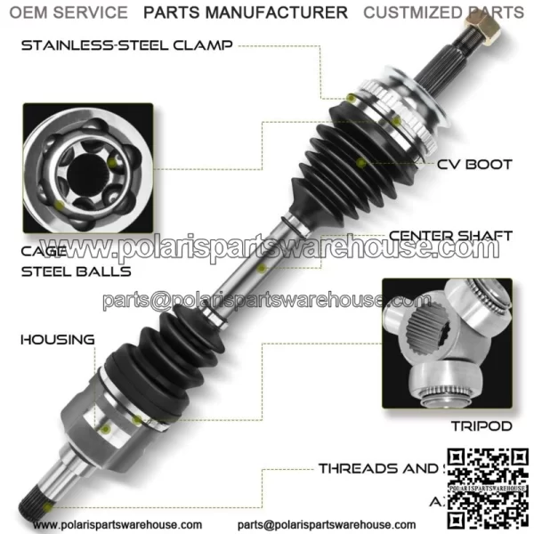 CV Axle Shaft Assembly for Toyota Prius C 2012-2019 L4 1.5L Front Driver Side (For: Toyota) - Image 5