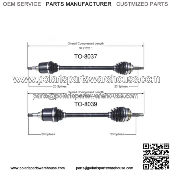 Front CV Joint Boot Axle Shafts Assembly Set of 2 For Toyota Tercel_LS (For: Toyota) - Image 2
