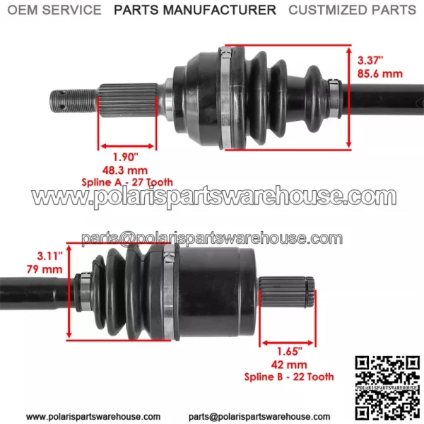 Front Right CV Axle For John Deere 4X2 4X4 HPX (Gas) (040001 - 090000) - Image 2