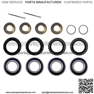 Front Wheel Bearing Seal Kit Compatible with Suzuki Vinson 500 King Quad 250 300 400 Quadrunner 250 500 Eiger 400 LT-F500F LT-A500F LT-F400 LT-F400F LT-4WD LTF-250 LT-F250F LTF300F LTF400F