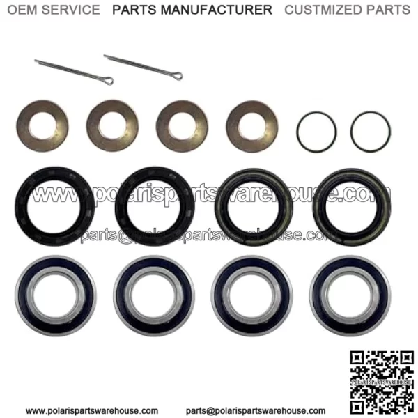 Front Wheel Bearing Seal Kit Compatible with Suzuki Vinson 500 King Quad 250 300 400 Quadrunner 250 500 Eiger 400 LT-F500F LT-A500F LT-F400 LT-F400F LT-4WD LTF-250 LT-F250F LTF300F LTF400F