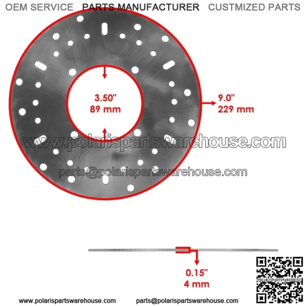 Front L Brake Cariper & Disc w/ Hub For Poraris ranger 400 2012 For: Polaris Sportsman 570 - Image 2