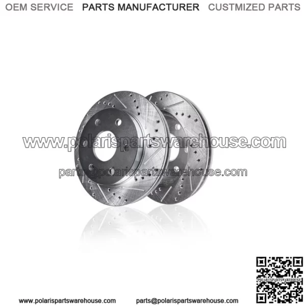 Rear Drilled Disc Rotors for Silverado 1500 LTD Tahoe Sierra 1500 Suburban Yukon (For: Chevrolet Silverado 1500)