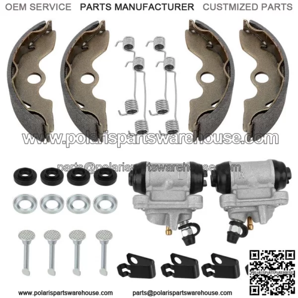 Front Brake Wheel Cylinder & Shoes Pins for Honda TRX300 2x4 FourTrax 300 93-00 For: Honda