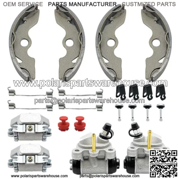 Front Brake Wheel Cylinder Shoes Adjusters Kit for Honda FourTrax 300 2x4 TRX300 For: Honda