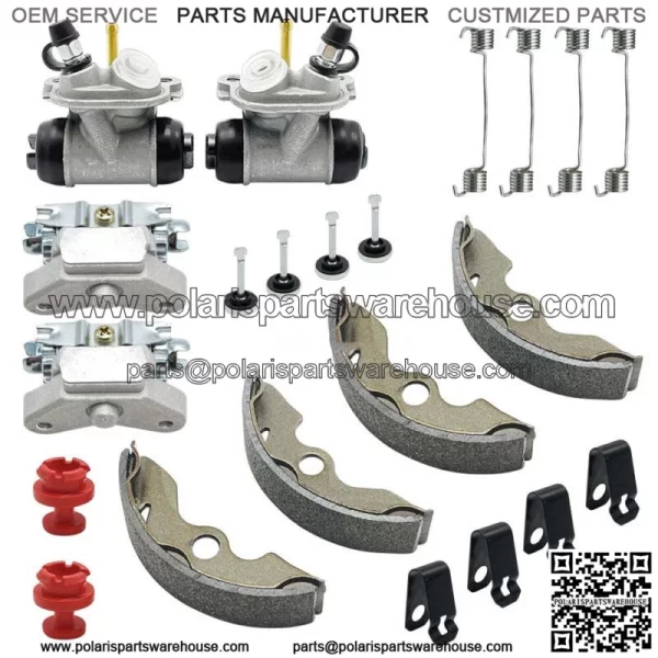 Front Brake Wheel Cylinder Shoes Adjusters Kit for Honda FourTrax 300 2x4 TRX300 For: Honda - Image 2