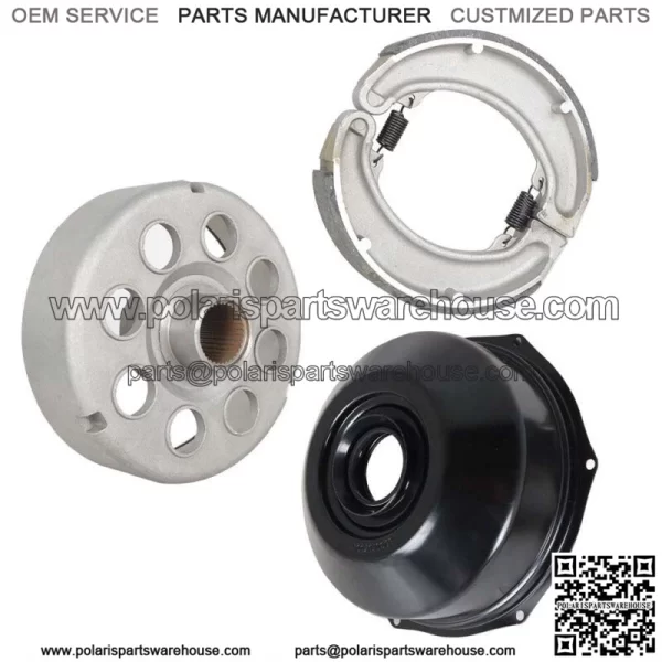 Rear Brake Drum for Honda TRX300FW FourTrax 300 4X4 1988-96 w/Cover Brake Shoe For: Honda