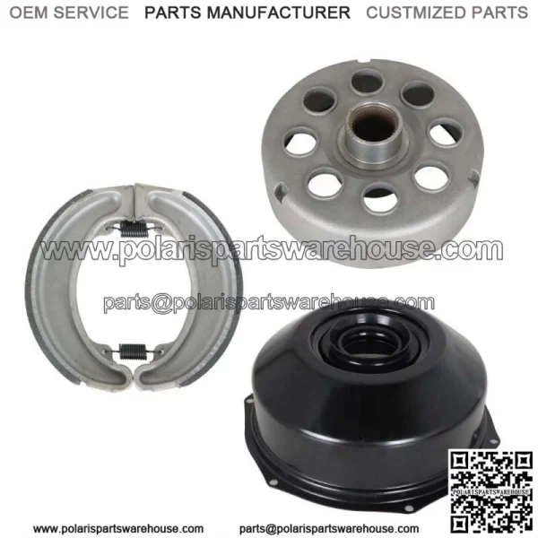 Rear Brake Drum for Honda TRX300FW FourTrax 300 4X4 1988-96 w/Cover Brake Shoe For: Honda - Image 3