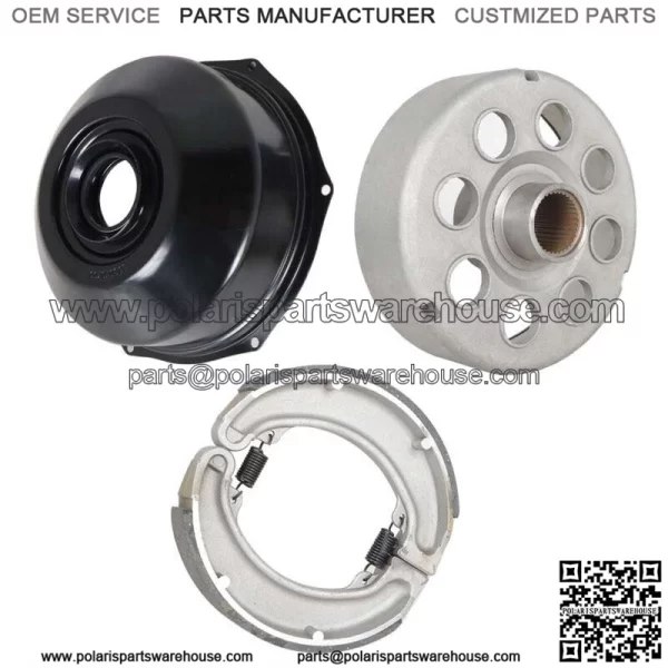 Rear Brake Drum for Honda TRX300FW FourTrax 300 4X4 1988-96 w/Cover Brake Shoe For: Honda - Image 4