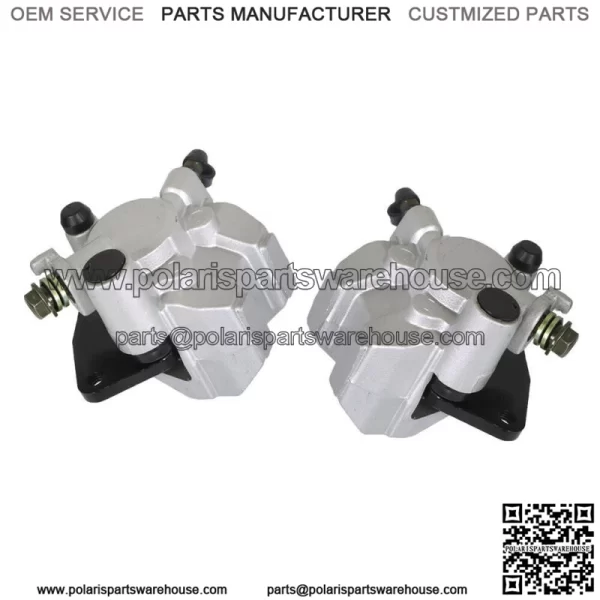 Front Brake Calipers +Brake Rotors For 2007-2012 Yamaha Grizzly 350 YFM350G NEW - Image 4