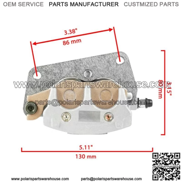 Front Left Right Brake Caliper w/ Pad for Yamaha Raptor 700 700R YFM700R 2006-24 (For: Yamaha Raptor 700) - Image 3