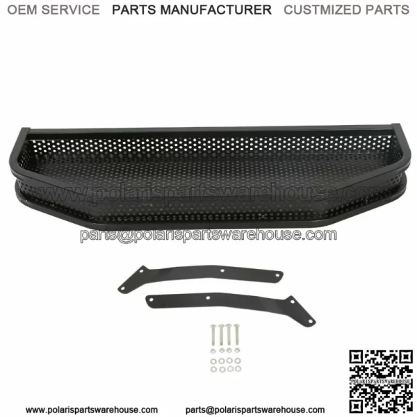 Front Clay Cargo Basket Black for EZGO TXT Golf Cart 1994+ w/ Mounting Brackets