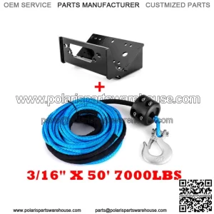 For Kawasaki Teryx/4 750 800 Winch Mounting Bracket+Synthetic Winch Rope For: More than one vehicle