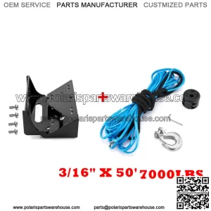For Kawasaki Teryx/4 750 800 Winch Mounting Bracket+Synthetic Winch Rope For: More than one vehicle