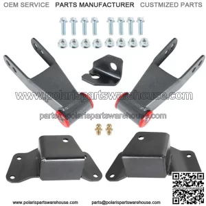 For 1988-1998 Chevy GMC 1500 C15 K15 Truck 4" Rear Drop Kit Shackles & Hangers