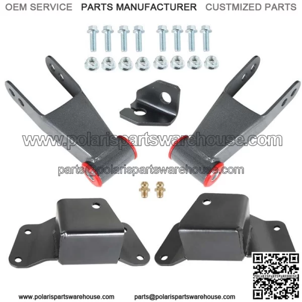 For 1988-1998 Chevy GMC 1500 C15 K15 Truck 4" Rear Drop Kit Shackles & Hangers