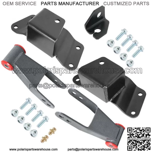 For 1988-1998 Chevy GMC 1500 C15 K15 Truck 4" Rear Drop Kit Shackles & Hangers - Image 2